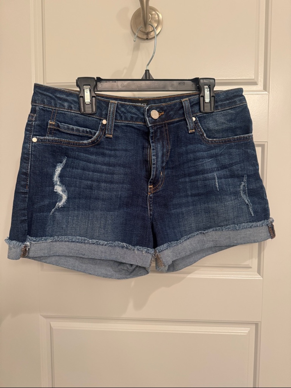 Just Black Classic Dark Blue Denim Rolled Hem Women's Shorts